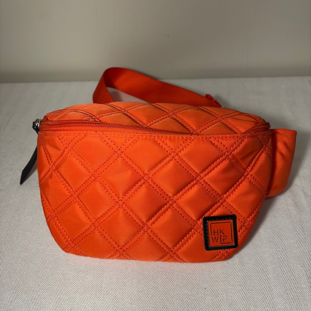 IHKWIP Orange Quilted Nylon Belt Bag Fanny Pack Crossbody‎ Adjustable Strap